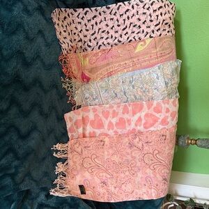 Set of Colorful Patterned Scarves